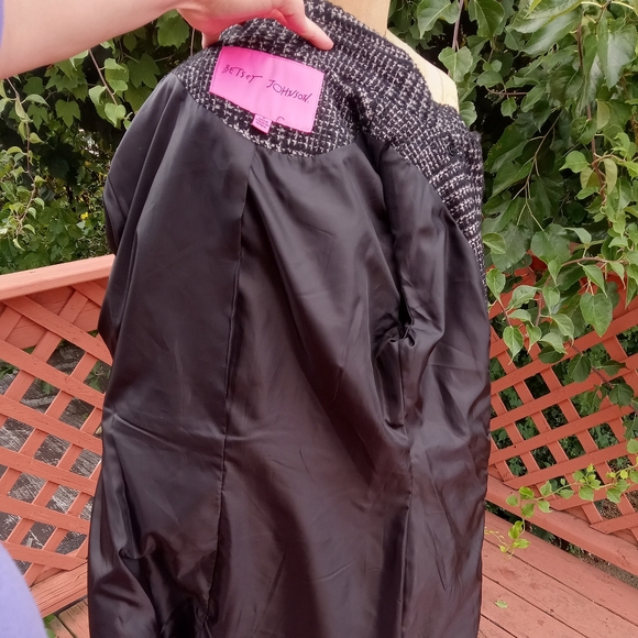 size 8/M Betsey Johnson Wool Blend Dress Coat w/Belt - Picture 13 of 16